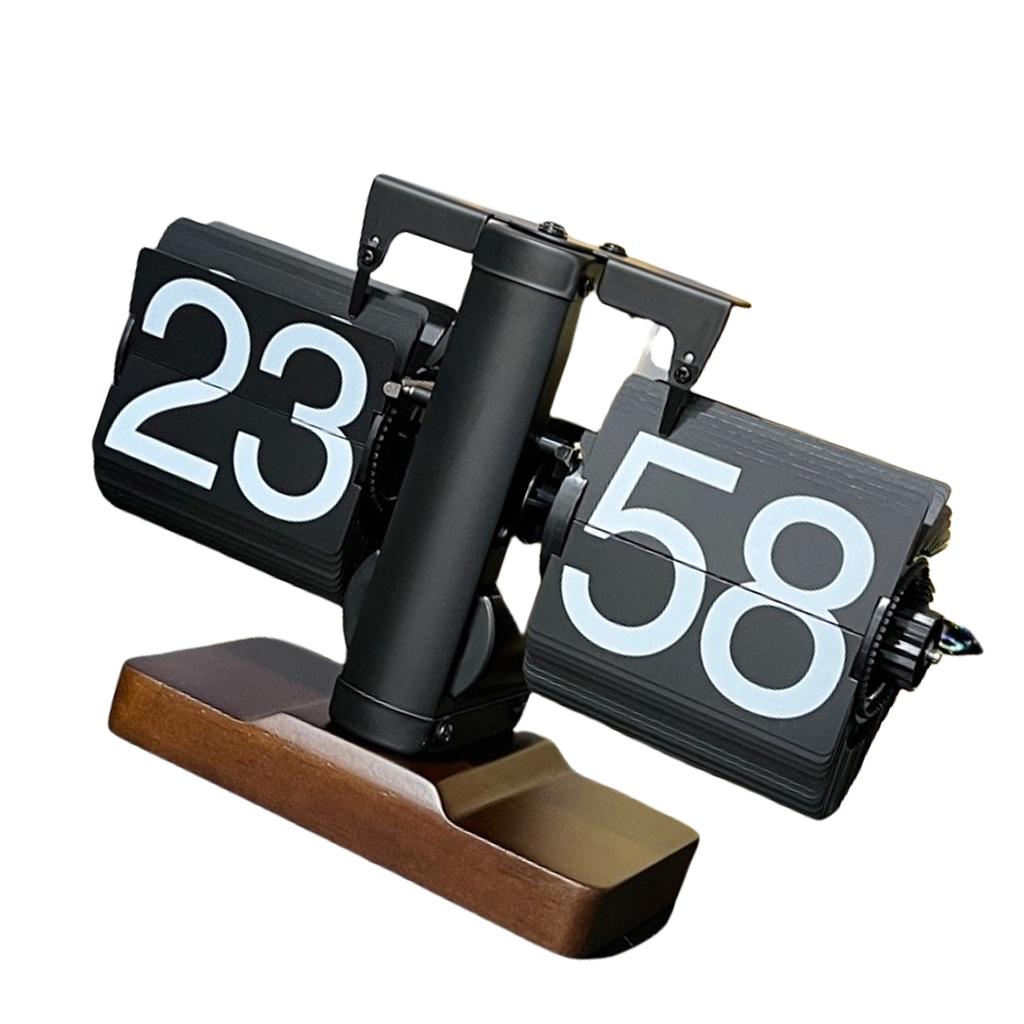 Classical Digital Flip Down Clock Battery Operated Desktop Mechanical Clock with Large Number Display for Easy Viewing