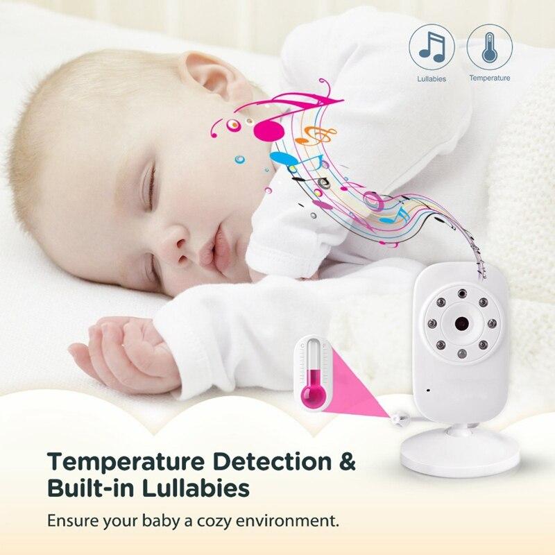 Baby Monitor 3.5 Inch LCD Screen Display Infant Night Vision Camera Two Way Audio Temperature SensorA