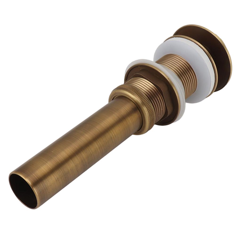 Badezimmer Waschbecken Ablauf Messing Retro Verstopfungsfreier Pop-Up Ablaufstopfen Waschtisch Ablauf Filter für Zuhause