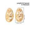 Exaggerated Personality, Smooth Folds, Earrings, Women's Irregular Geometry, Metal Earrings, Jewelry