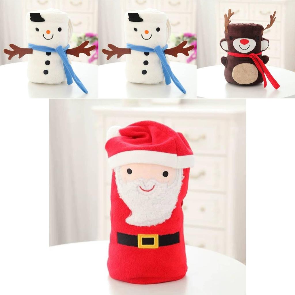 Reindeer Travel Fleece Blanket For Babies And Toddlers With Warm Faux Material