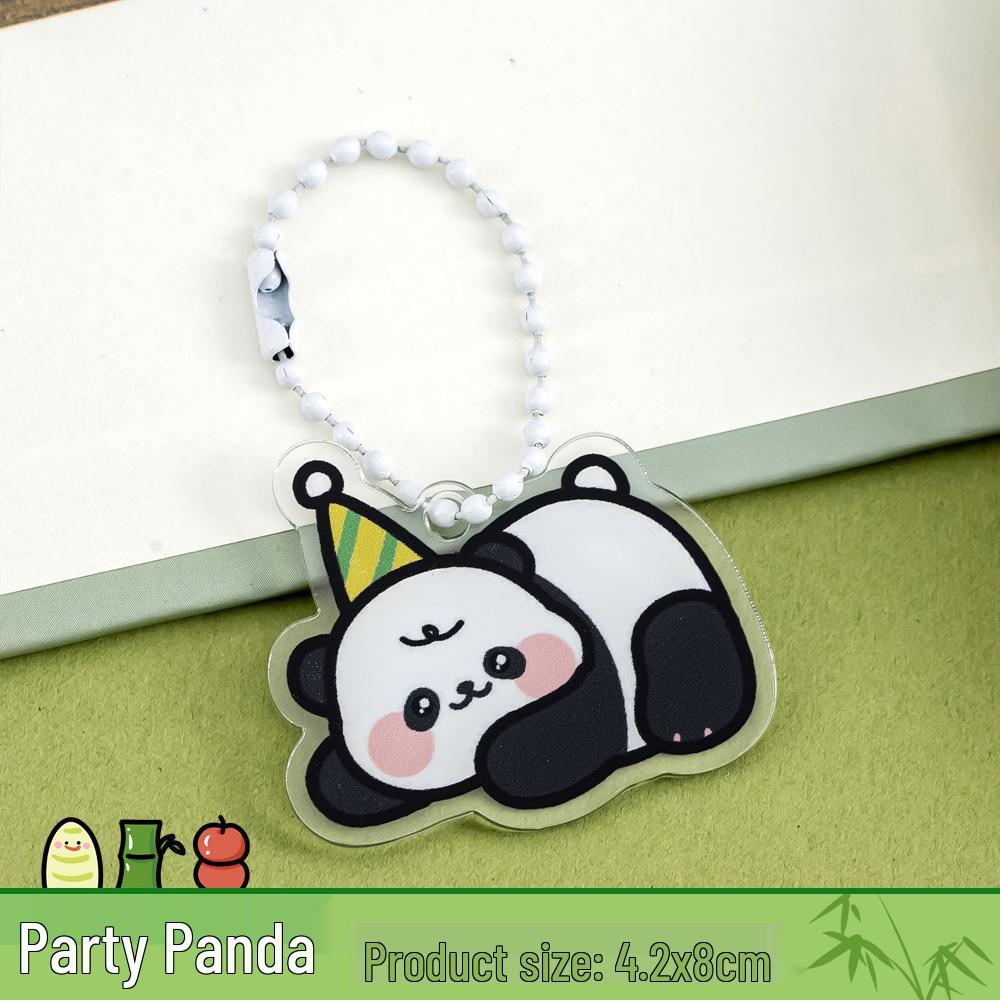 Panda Keychain Pendant - Cute, Cartoon-Style Backpack Ornament and Gift