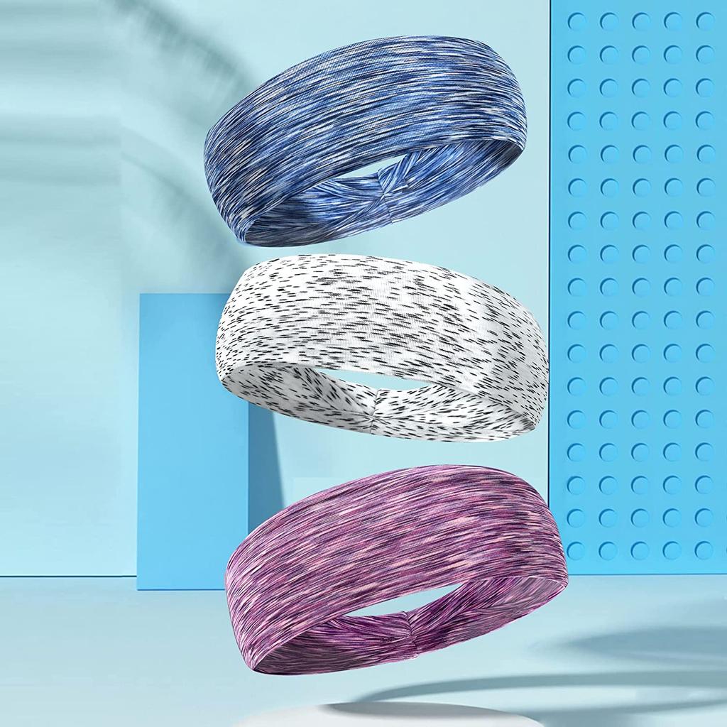 Sweatband for Men Women Elastic Sport Hairbands Head Band Yoga Headbands Headwear Headwrap Sport Workout Hair Accessories