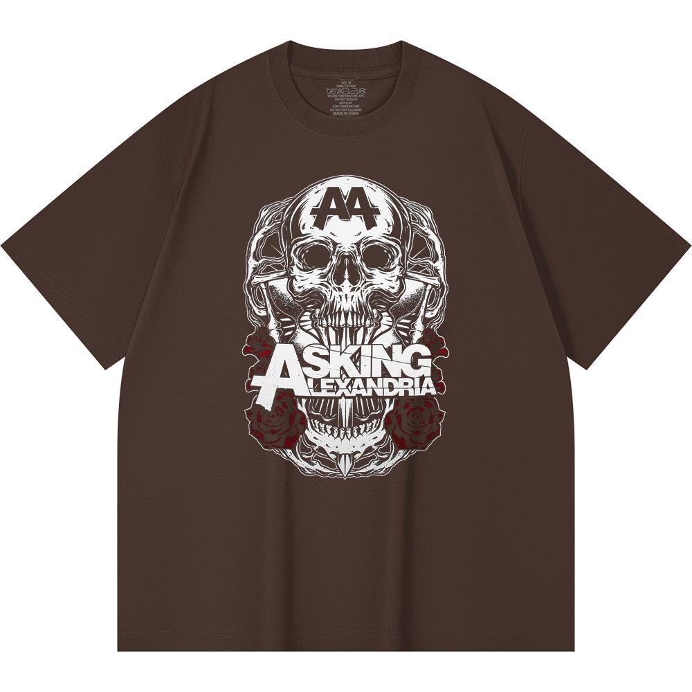 230 Gsm 100% Cotton Heavy Metal T-Shirt  Rock Band Popular Music Print Unisex Heavy Cotton T Shirt