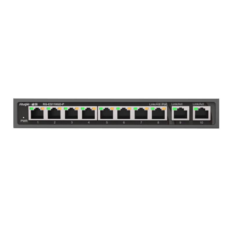 

Ruijie 10-Port Gigabit Unmanaged PoE+ Switch