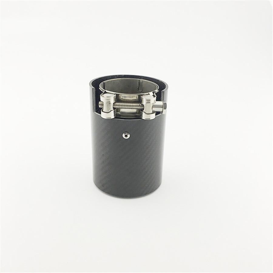 2.5" Matte Carbon Fiber Exhaust Tip Pipe Cover For BMW M2 M3 M4 M5 M6 X5M X6M