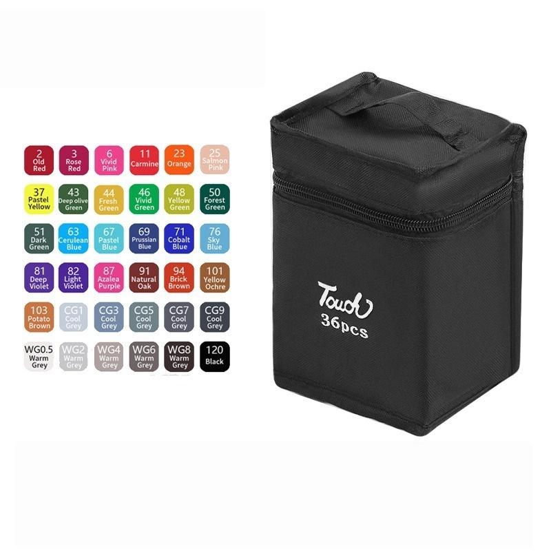 12-60 colors optional dual head marker set, DIY student art drawing pen for graffiti and watercolor markers