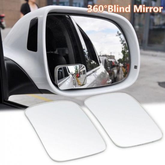 2pcs Car Blind Spot Mirror 360° Wide Angle Convex Rear Side View Car Accessories