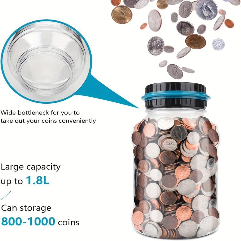 Electronic Piggy Bank Counter Coin Digital LCD Counting Coin Money Saving Box Jar Coins Storage Box For USD EURO Money Gifts