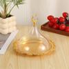 Multipurpose Snacks Storage Serving Platter With Acrylic Dome Lid Ramadans Dessert Display Tray For Kitchen And Party Use