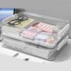 Clear Document Organizers Containers Stackable File Storage Box Filing Box Paper Storage Box Portable File Organizers
