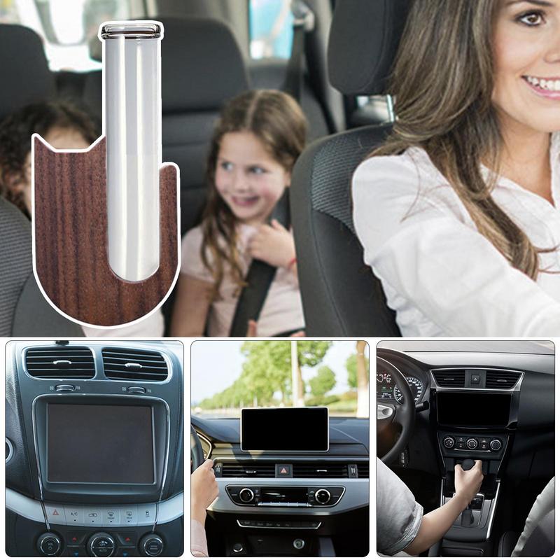 Car Vent Flower Vase Car Vase Vent Clip Plant Holder Hydroponics Wooden Stand Small Ornament Plant Terrarium For Men Women