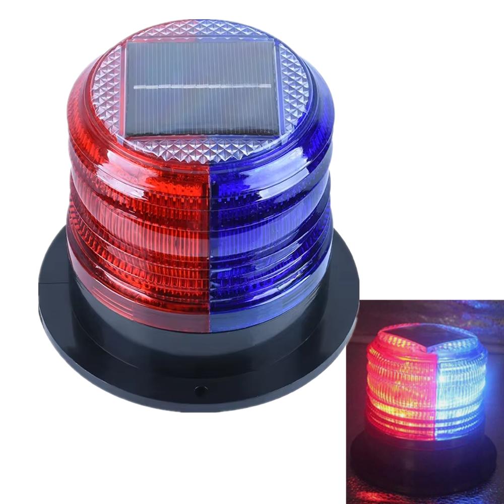 Solar Powered Strobe Warning Light Car Roof Magnet LED Strobe Light Beacon Light Led Flashing for Car Lorry Truck Accessory