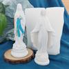 3D Retro Virgin Mary Sculpture Silicone Mold Diy Classical Cake Chocolate Mold Fortune  Soap Mould for Godmother Gift