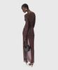 Marine Serre (W) Recycled Moon Mesh Long Dress Brown