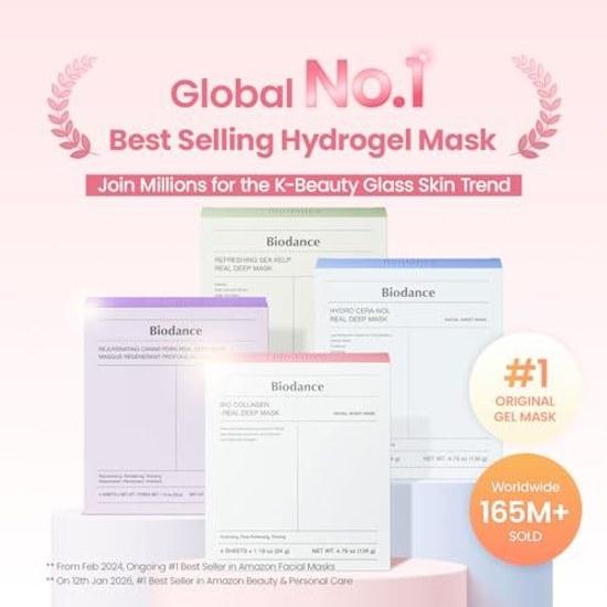 Bio Dance Collagen Real Deep Mask (16 sheets) Hydrogel High Moisture Firming Radiance Pore Care Non-greasy Dry Sensitive Skin Korean Cosmetics