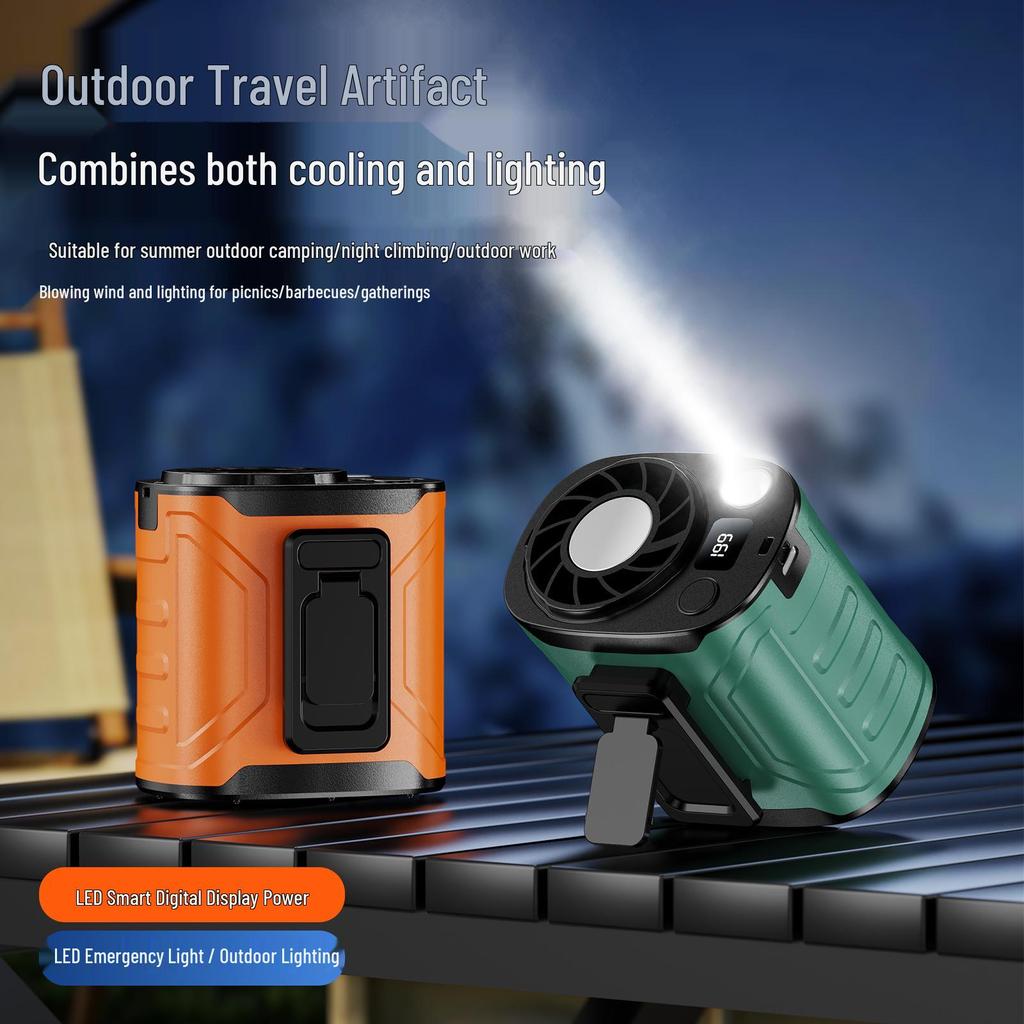 Portable USB Rechargeable Waist Fan for Outdoor Workers, Clip-On Design for Summer Cooling