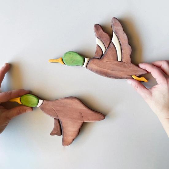 

Yousheng 3 Pcs Bird Wall Art Decor Wooden Flying Birds Mallard Decoration Rustic Wall Decoration for Living Room Bedroom Kitchen Office Sets