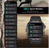 2025 New Rugged Man Black Smart Watch Men For Android Xiaomi Ios 3ATM Waterproof Sport Fitness Ai Voice Smartwatch Outdoor