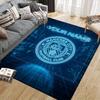 Custom Name,Manchester City Home Sofa Decoration for Living Room & Bedroom, Non‑Slip Play Flannel Floor Mat for Game Room