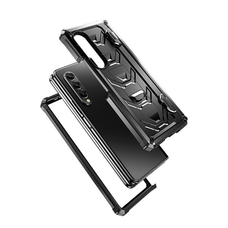 Compatible Fold Series Phone Case: Drop-Proof, Dual-Fold with Pen Slot for Samsung Z Fold3, Z Fold4, Z Fold5.