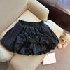 Frühling Sommer High Waist Wolkenblase Puffy Rock Damen Blütenknospe Kurzer Rock Gepunkteter Halber Rock Elegant