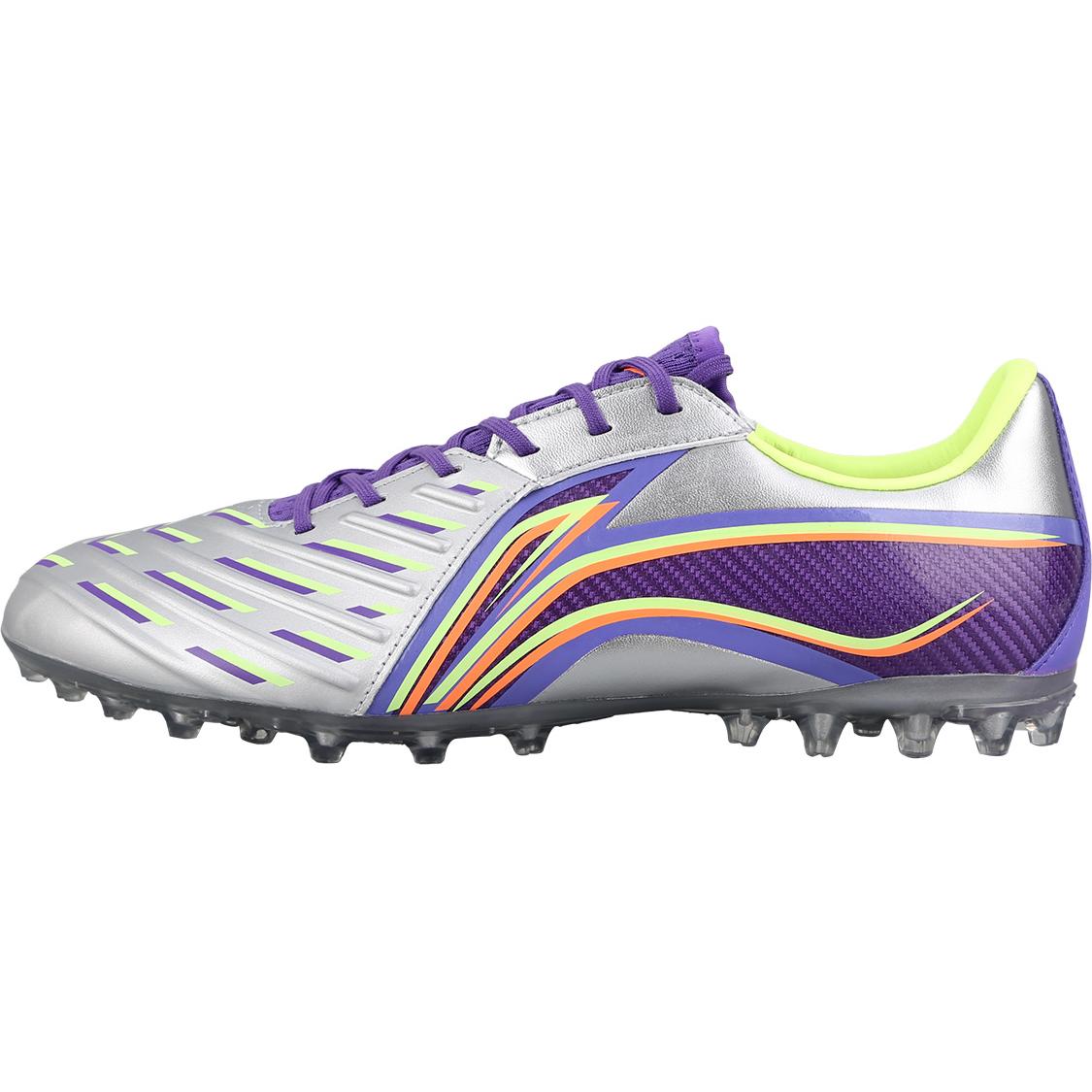 

New LiNing Jin MG Rubber Short Studs Artificial Ground Soccer Shoes Men s Purple YSFT011-3 45