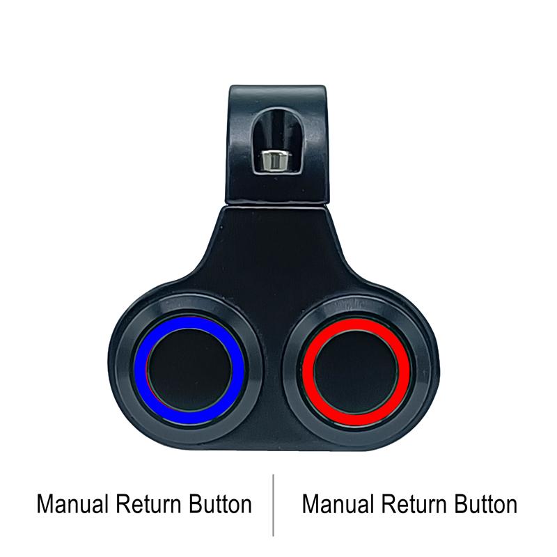 Double Button Motorcycle Switch Controller Steering Turn Lamp On-off For Motorbike 22mm Handle Bar Waterproof LED Head Fog Light