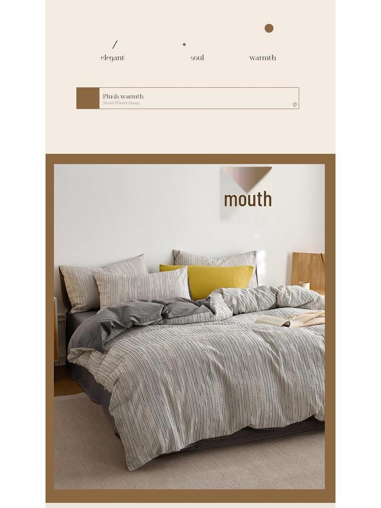 2025 Luxuriöse Winterbettwäsche aus reiner Baumwolle - Bettbezug & Bettlaken (4-teilig)