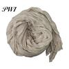 Unisex Long Scarf Women Solid Color Pleated Retro Autumn Warm Winter Soft Vintage Inspired