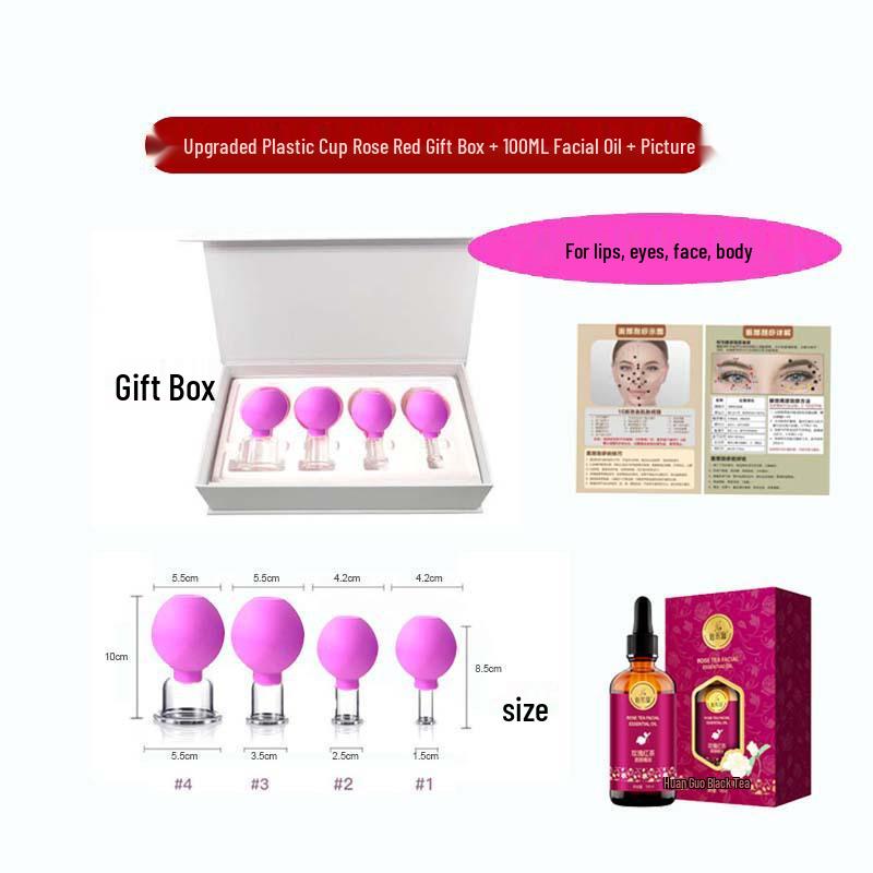 Enhanced Silicone Facial Cupping Set for Skin Lifting and Beauty