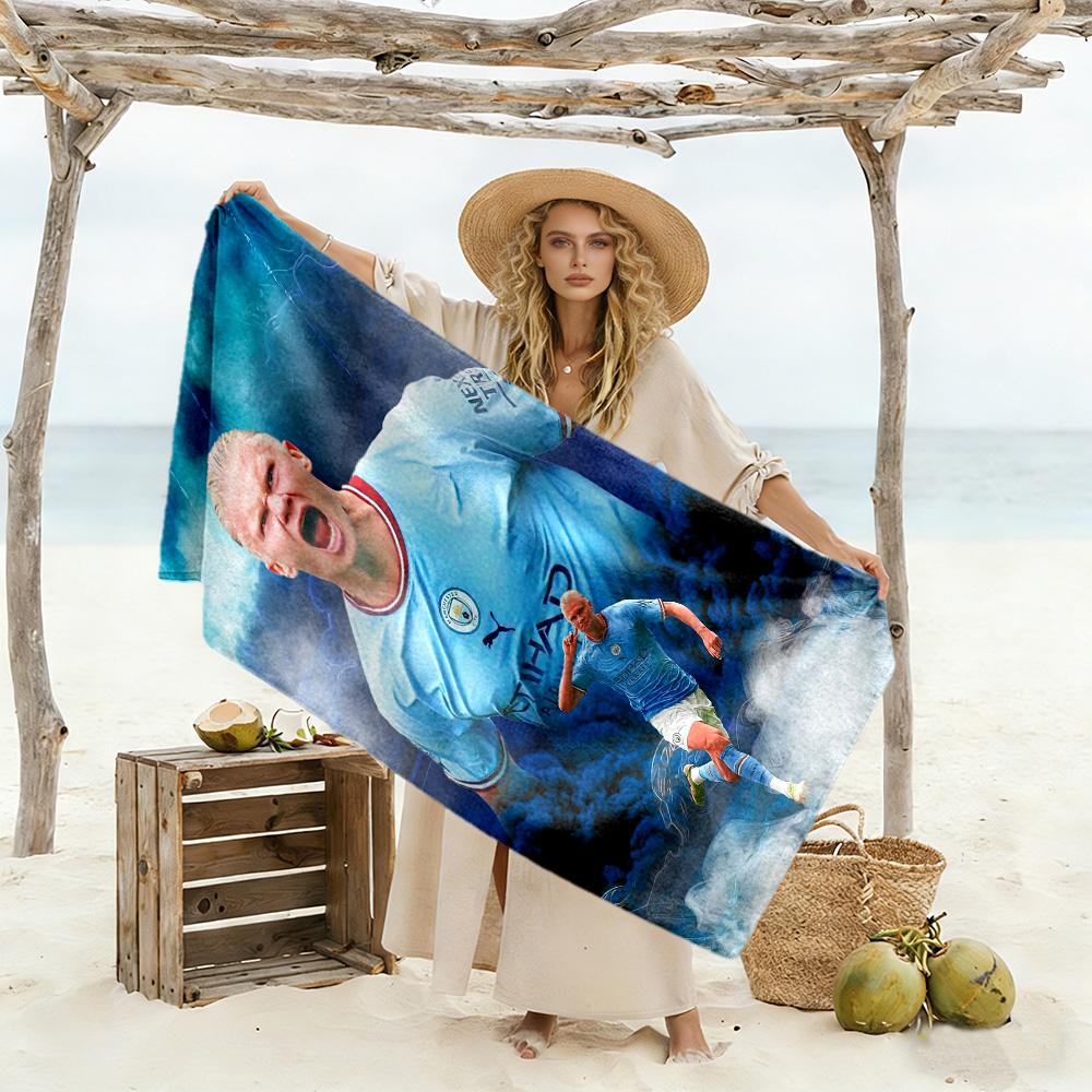 Asciugamano da Spiaggia Stile Haaland Alta Assorbenza & Asciugatura Rapida Confortevole Leggero