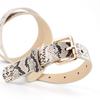 Women Fashion Retro Style All Match Snakeskin Printing Thin Waist Belt