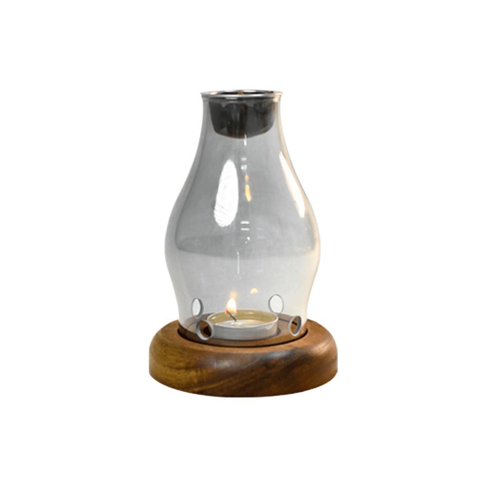 Glass Aromatherapy Incense Burner for Agarwood and Sandalwood with Candle Lamp Feature