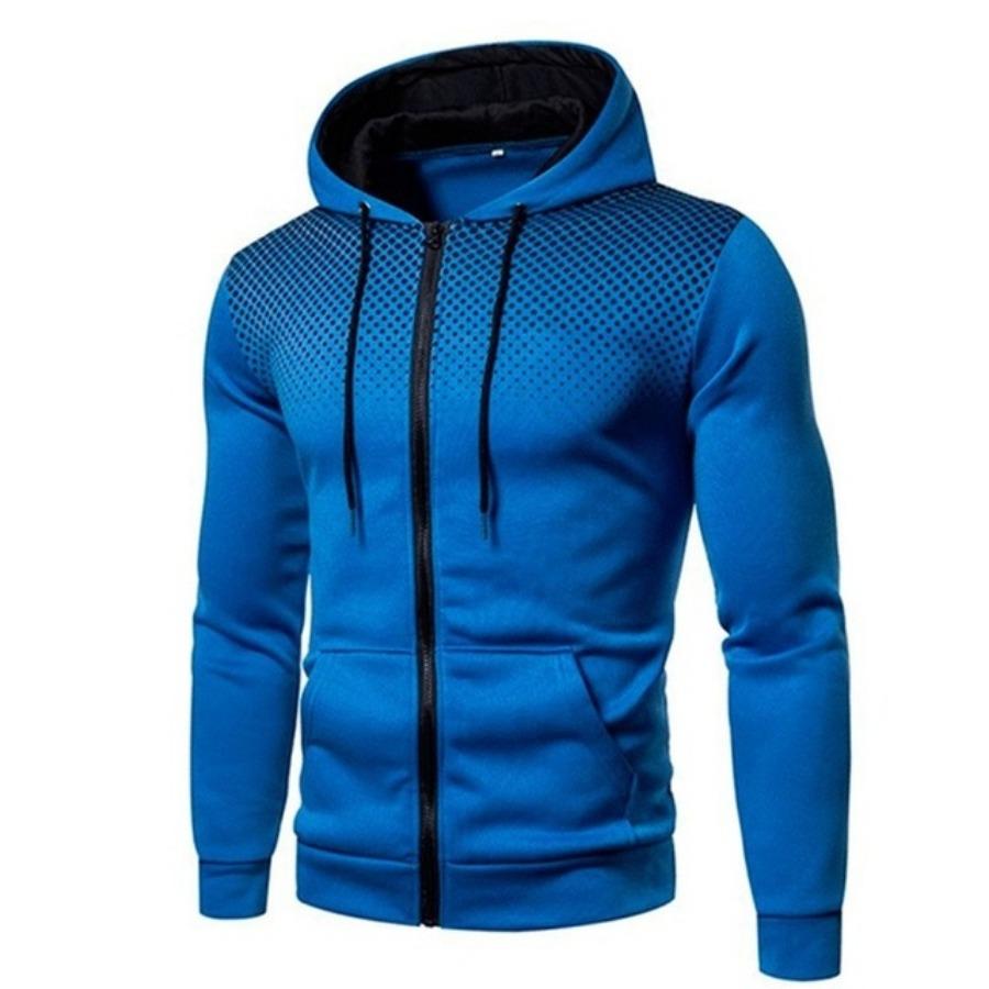 Mens Hoodie Zip Up Hoodie Sweatshirt Graphic Zipper Pocket Polka Pot Print Sports Outdoor Casual Hoodies Slim Sweatshirts