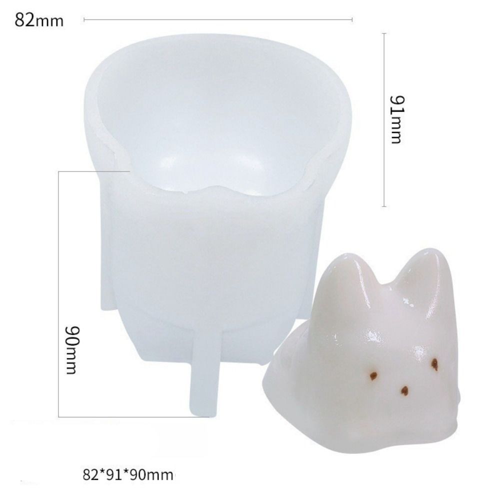 Baking Accessories Silicone Cat Shape Mold 3D Food-grade Pudding Mold Odorless Reusable Candle Mould DIY