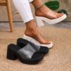 Women High Heels Sandals Transparent Platform Gladiator Shoes Summer Chunky Heeled Sandals Leisure Slippers Sandalias De Mujer