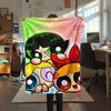 Powerpuff Girls Art pattern Flannel Blanket, High quality Comfortable for All Seasons, Home Decor, Warmth and Comfort, Perfect for Gifts.