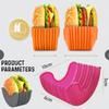 4pcs Silicone Hamburger Holders Retractable Burger Clip Sandwich Hamburger Fixed Box Pancake Holders Kitchen Specialty Tools