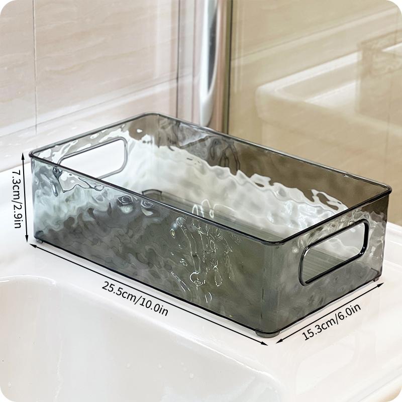 Clear Makeup Organizer Luxury Cosmetic Storage Box Bathroom Dresser Lipstick Deaktop Box Organzier Organizador Maquillaje