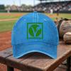 Exquisite Veganism Logo Washed Baseball Cap Adjustable Buckle Design Lightweight And Breathable AllSeason Unisex Suitable f