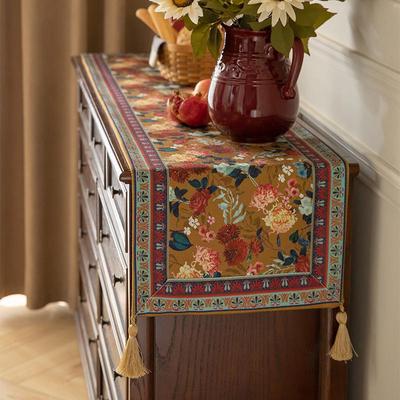 Runner da tavolo e da mobile di lusso retrò americano - Copertura in tessuto di alta qualità