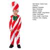 Candy Cane Christmas Costume for Adults Kids Red White Striped Top Pants Hat 3 Piece Set Christmas Cosplay Outfit for Men And Women