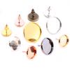 6/8/10/12/14/16/18/20mm Klassische Farben Hohe Qualität Edelstahl Eisen Ohrstecker(mit Ohrstöpsel) Basis,Passend für 6-20mm Glascabochons