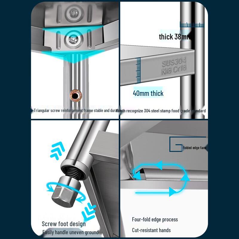 Beifu 4-Tier Stainless Steel Storage Rack