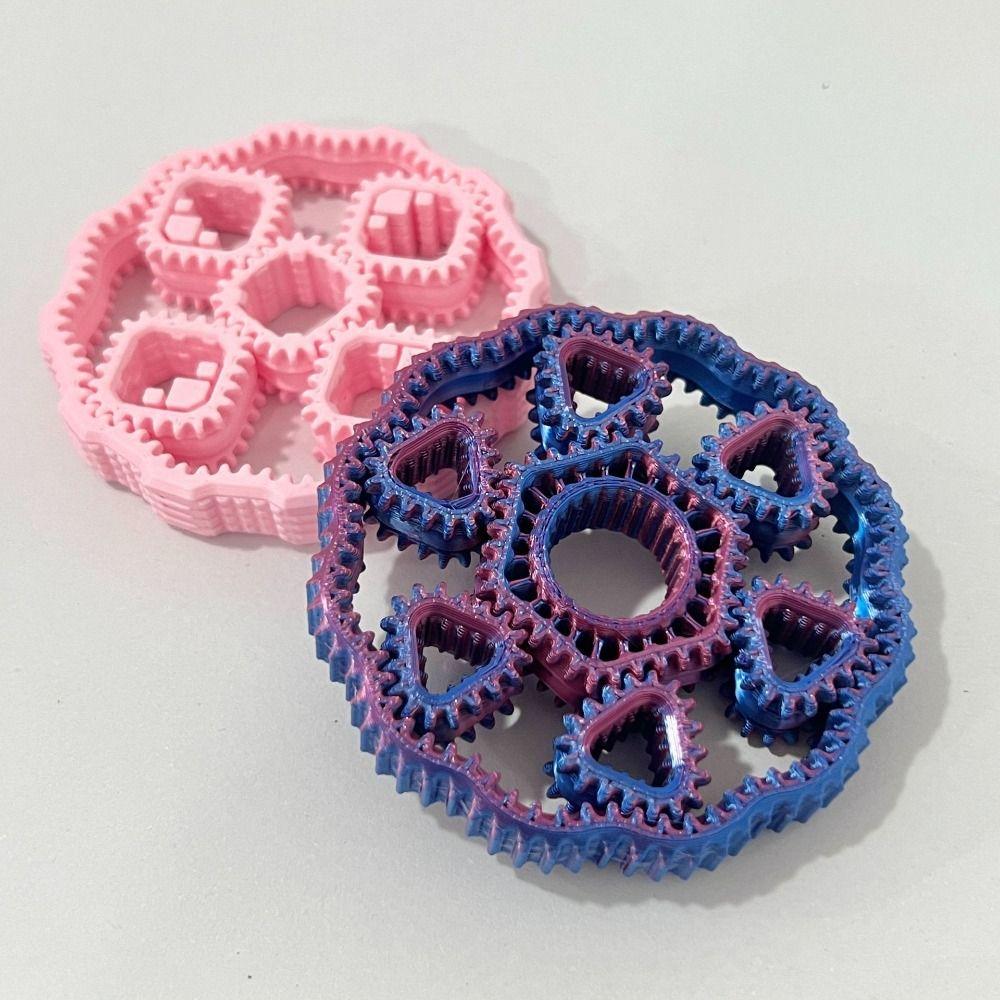 3D Printed Fidget Gear Spin Toy Sensory Gear Fingertip Toy Hand Spinner  Children's Gifts