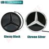 LED Spiegel Schwarz Rand Silber Rand Neuestes 3D Frontgrill Stern Logo Für Mercedes Benz GLC X253 GLE W167 GLS X167 V W447 Emblem