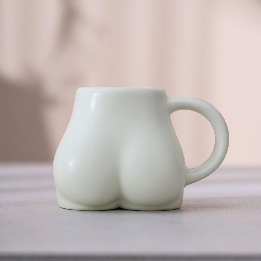 Ceramic Coffee Cup Large Capacity Macaron Color Mug Irregular Latte Cup