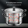 SUPOR 26cm 304 Edelstahl Doppelschicht Dampfkochtopf