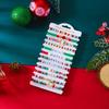 12pcs Christmas Bracelet Set Colorful Soft Clay Crystal Beads Santa Claus Tree Pendant Bangle Party Jewelry Xmas Gifts for Girls
